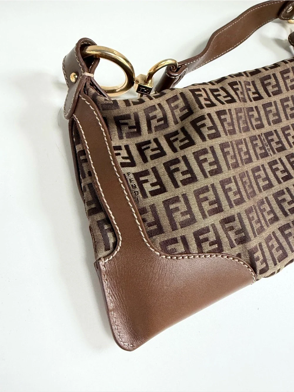 Fendi Brown Monogram Zucchino FF Chef Vintage - Picture 8 of 12